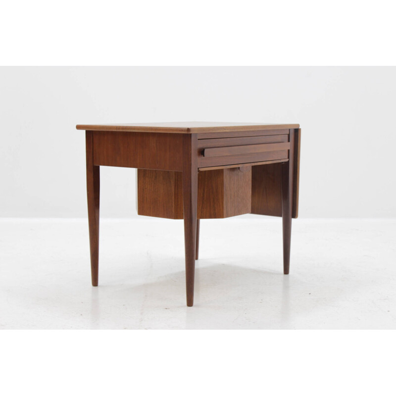 Table de couture danoise extensible en teck - 1960