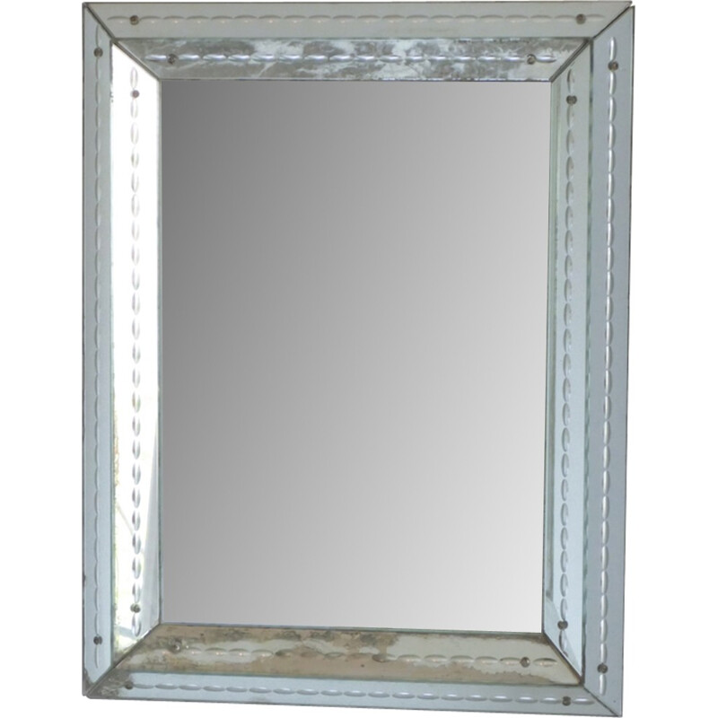 Silver vintage mirror - 1940s