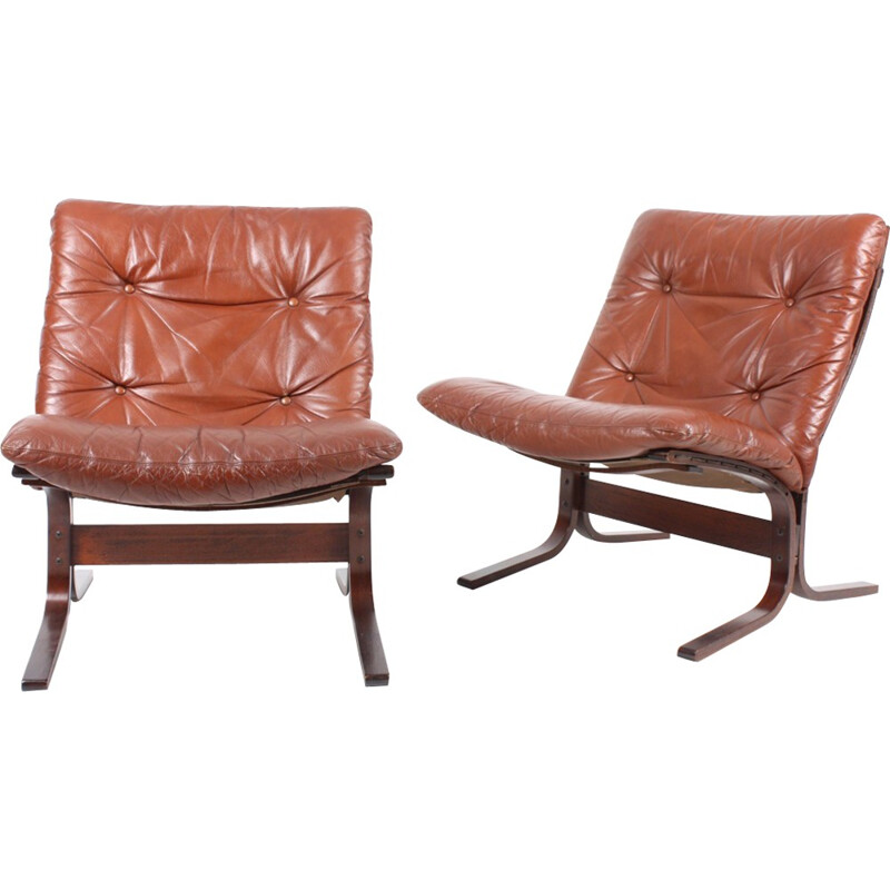 Pair of Lounge Chairs by Ingmar Relling - 1960s