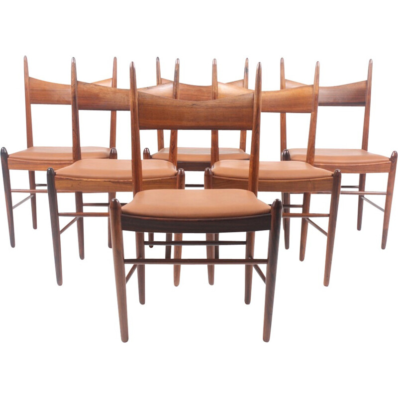 Rosewood Dining Chairs by Vestervig Eriksen - 1960s