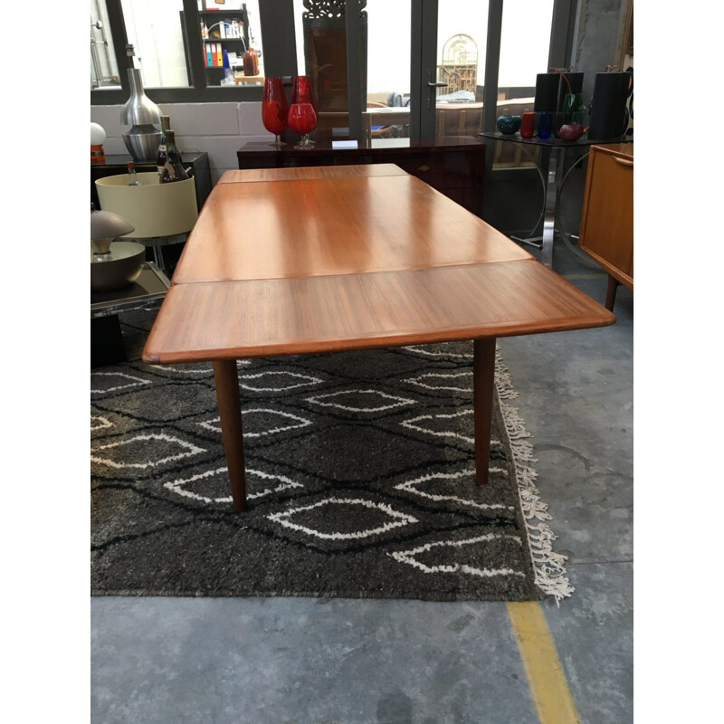 Table scandinave vintage en teck - 1970