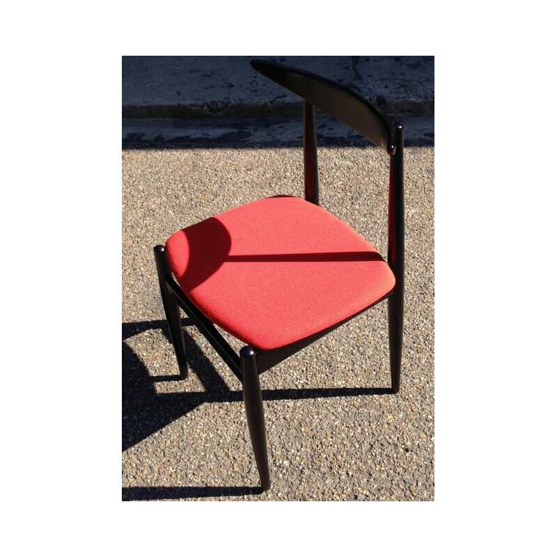 Set of 6 mid century modern Scandinavian chairs - 1960s