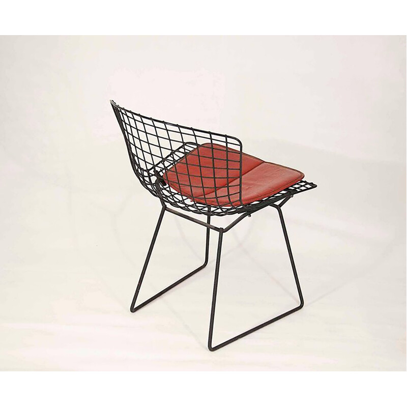 Vintage Black Original Bertoia Chair by Harry Bertoia for Knoll International - 1950s