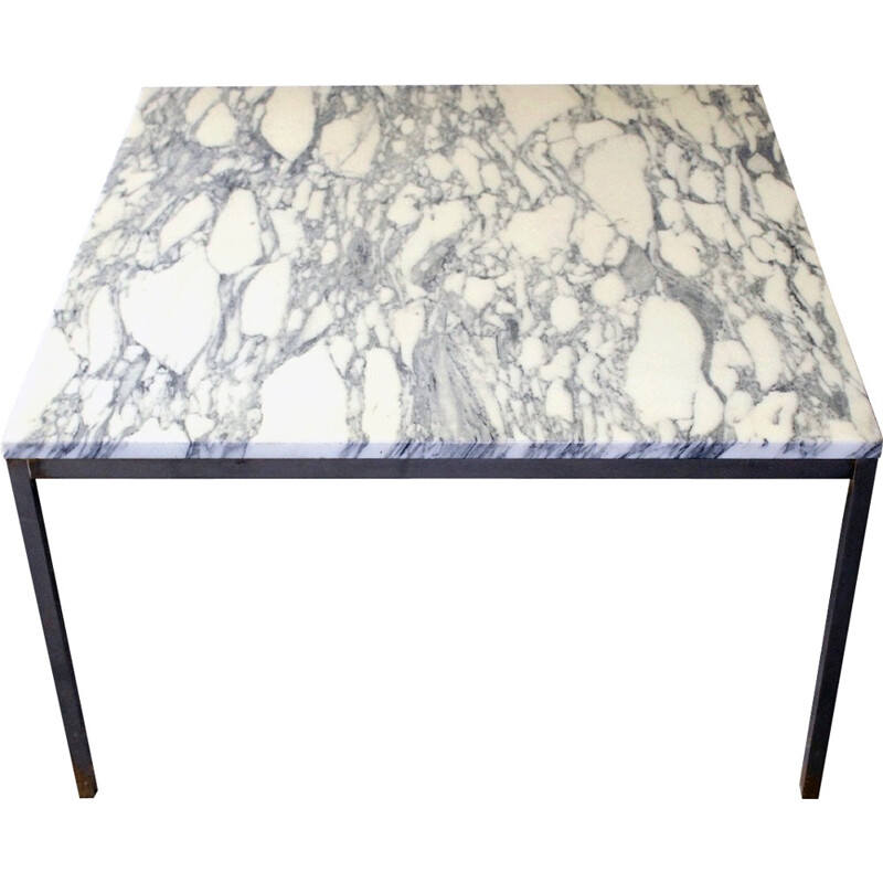 Vintage Carrara marble coffee table by Florence Knoll - 1970s