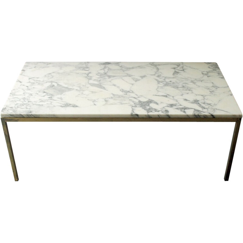 Rectangular coffee table in marble by Florence Knoll - 1970s