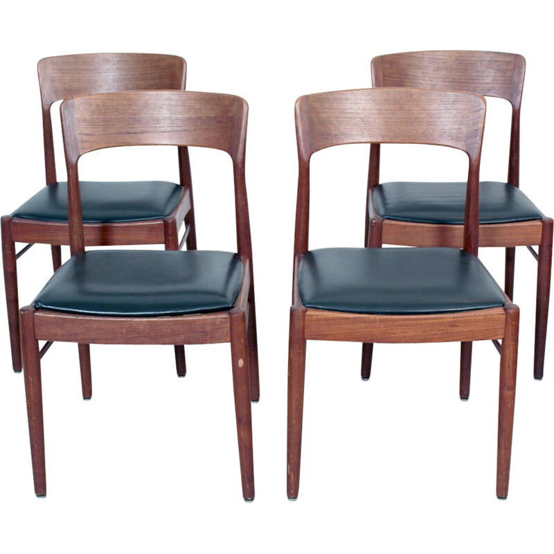 Set of 4 mid-century scandinavian chairs - 1960s