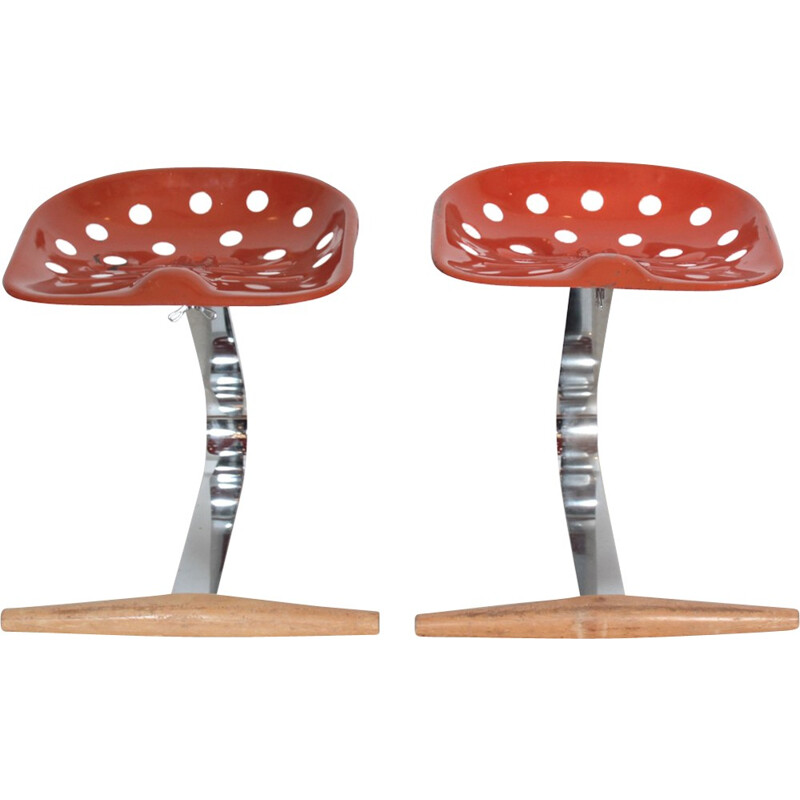 Pair of Mezzadro stools by Achille Castiglioni for Zanotta - 1970s