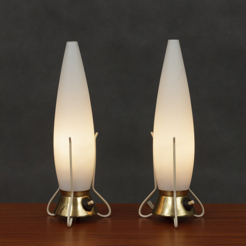 Paire de lampes Napako vintage par ESC-Zukov - 1950