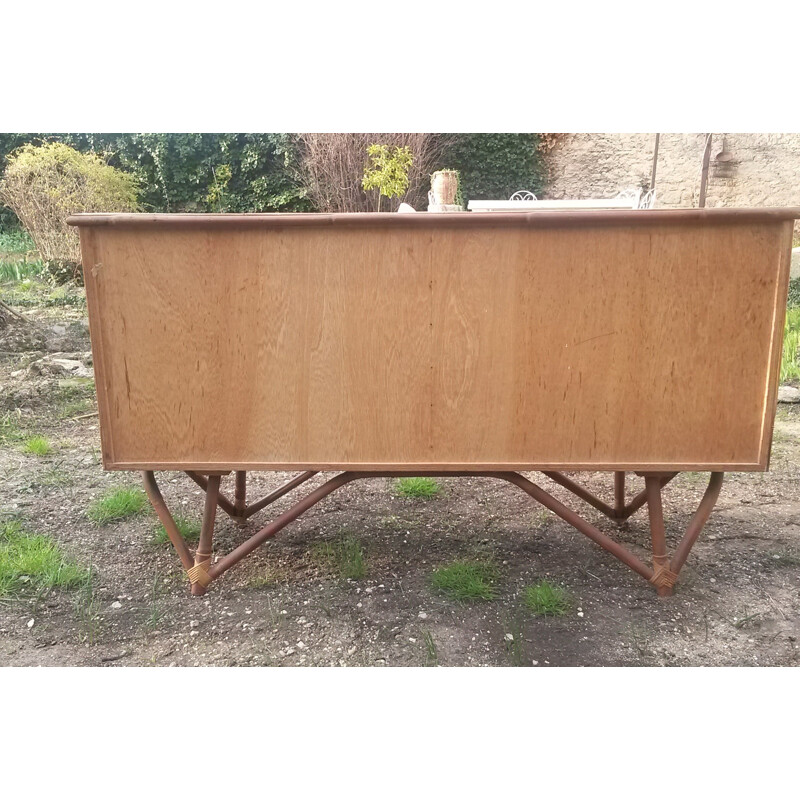 Vintage rattan sideboard