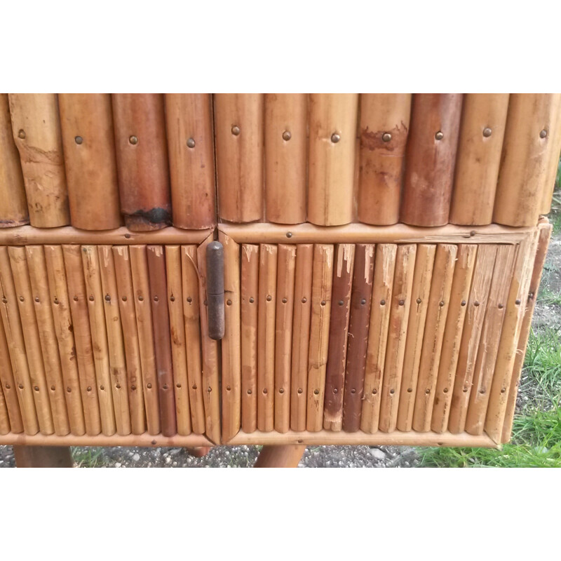 Vintage rattan sideboard