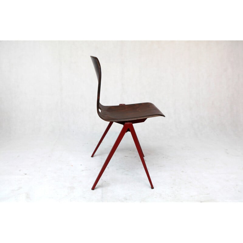 Chaise vintage Galvanitas S22 par Ebène Bordeaux - 1960