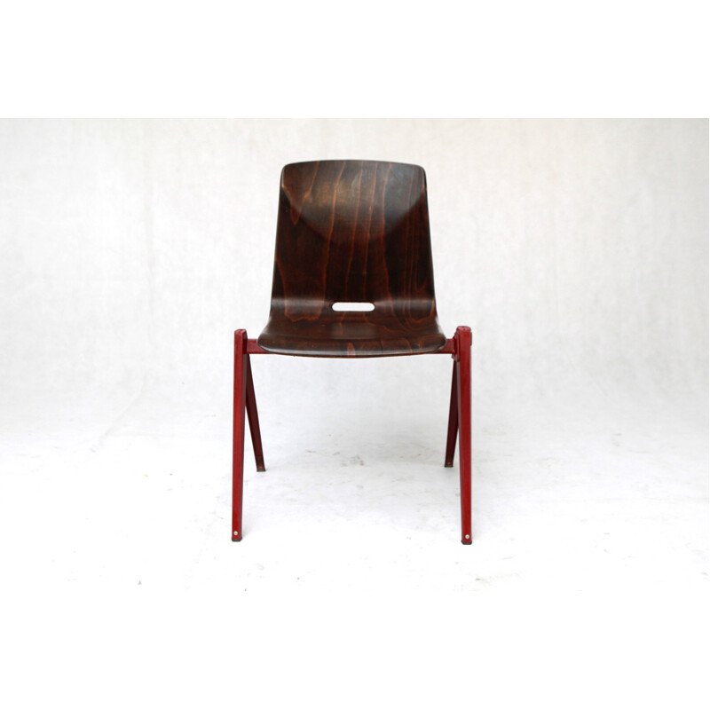 Chaise vintage Galvanitas S22 par Ebène Bordeaux - 1960