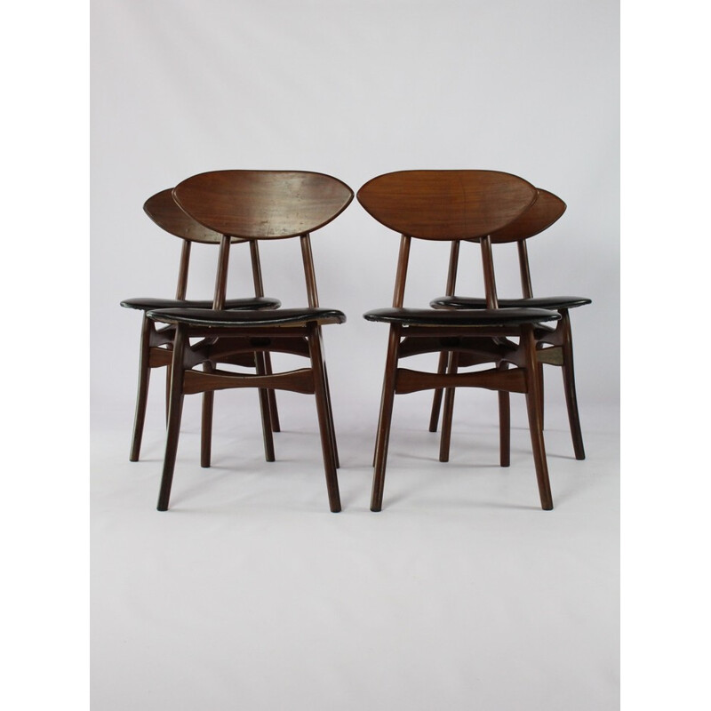 Set of 4 dinner chairs by Louis van Teeffelen for Wébé - 1960s