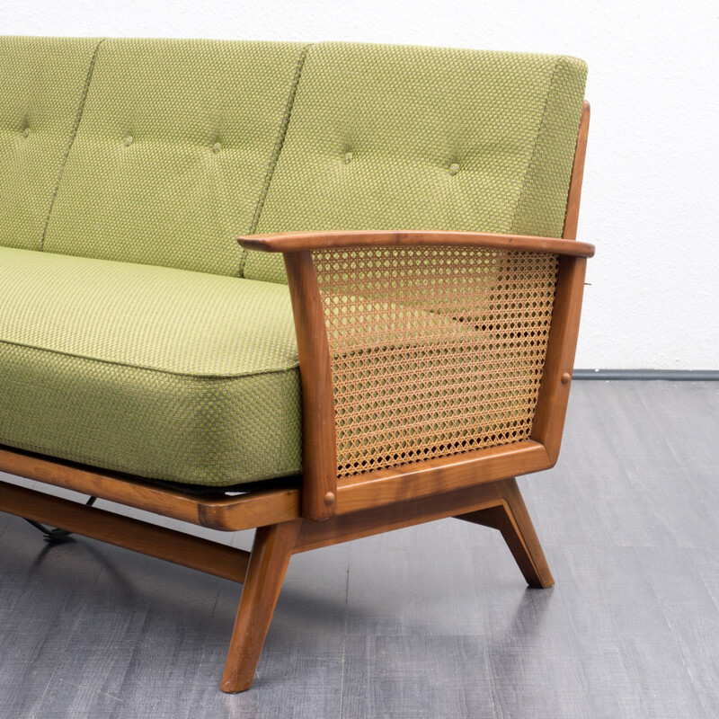 Mid-century cherrywood sofa daybed - 1950s