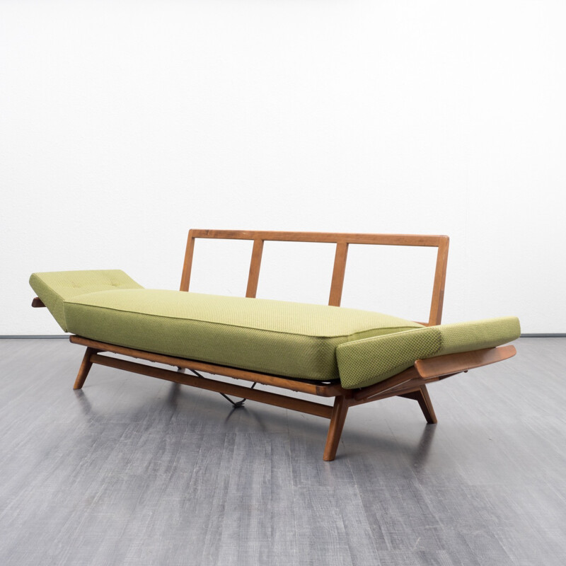 Mid-century cherrywood sofa daybed - 1950s