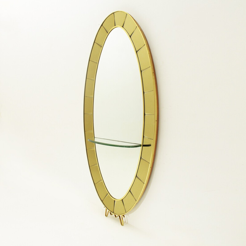 Model 2690 italian mirror console for Cristal Art - 1950s