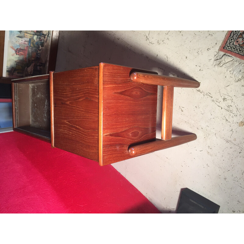 Planter and mirror in teak and zinc by Arne Wahl Iversen - 1960s