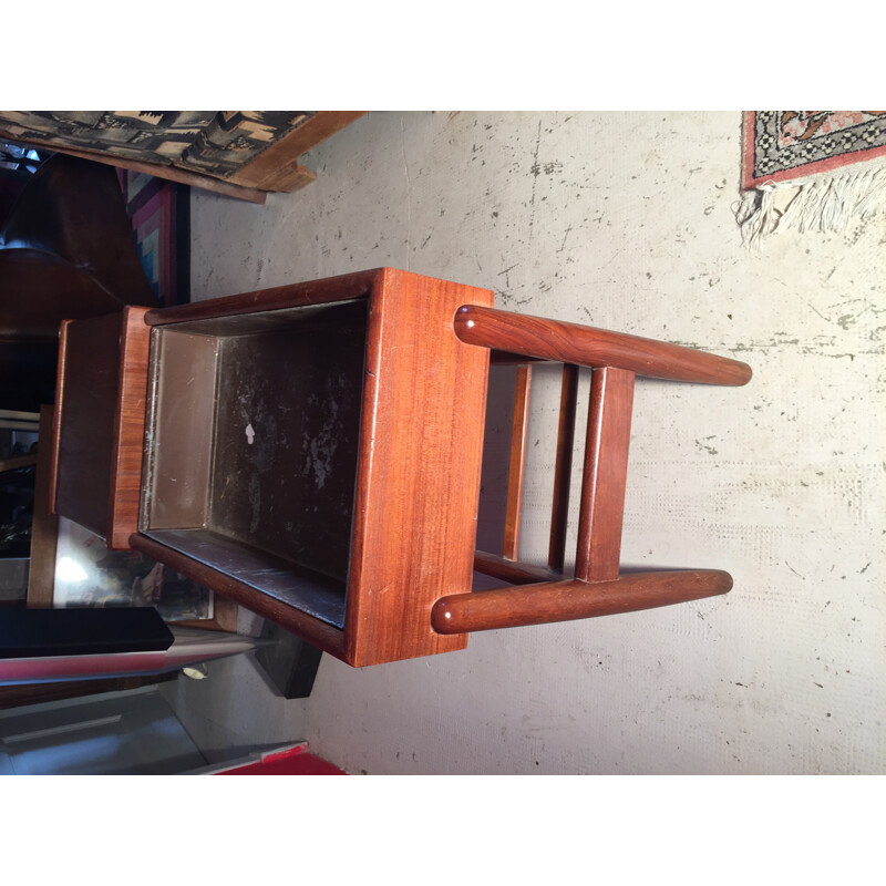 Planter and mirror in teak and zinc by Arne Wahl Iversen - 1960s