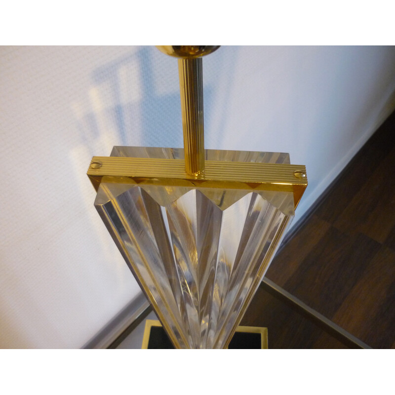 Lampada vintage in plexiglass e ottone - 1970