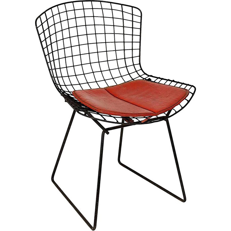 Vintage Black Original Bertoia Chair by Harry Bertoia for Knoll International - 1950s