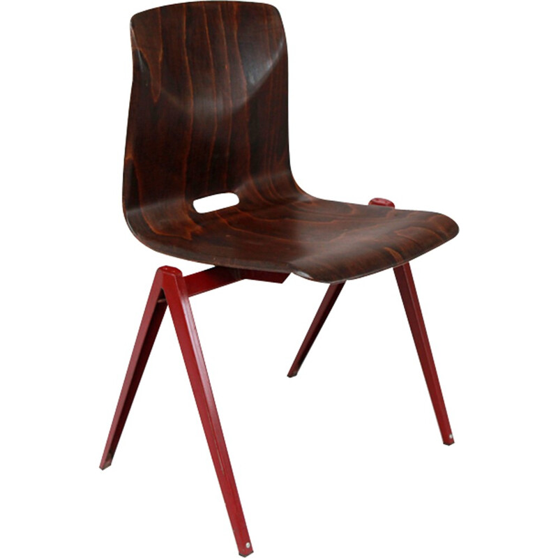 Vintage Galvanitas S22 chair by Ebony Bordeaux - 1960s