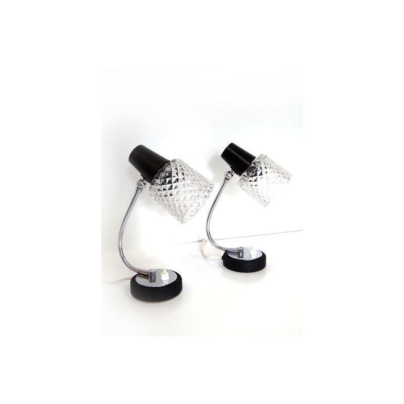 Pair of articulated modernist chic lamps 