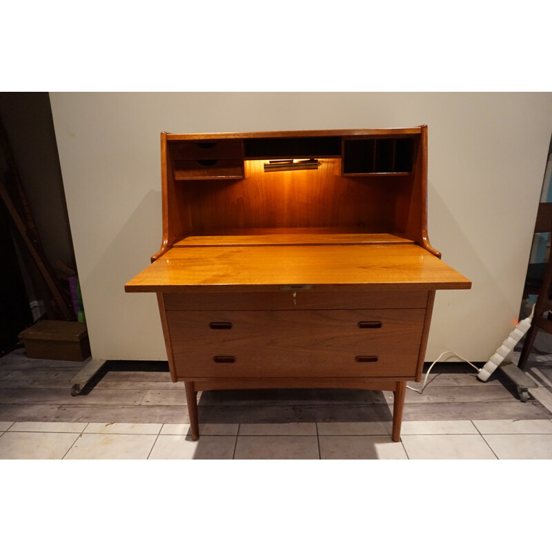 Danish teak secretary by Arne Wahl Iversen for Vinde Mobelfabrik - 1960s