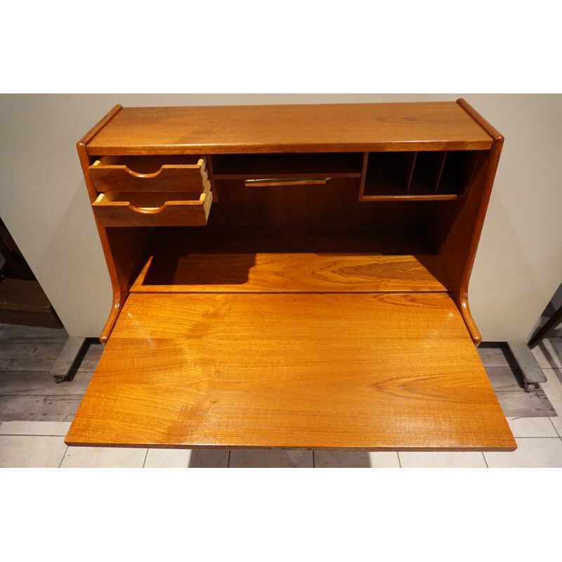 Danish teak secretary by Arne Wahl Iversen for Vinde Mobelfabrik - 1960s