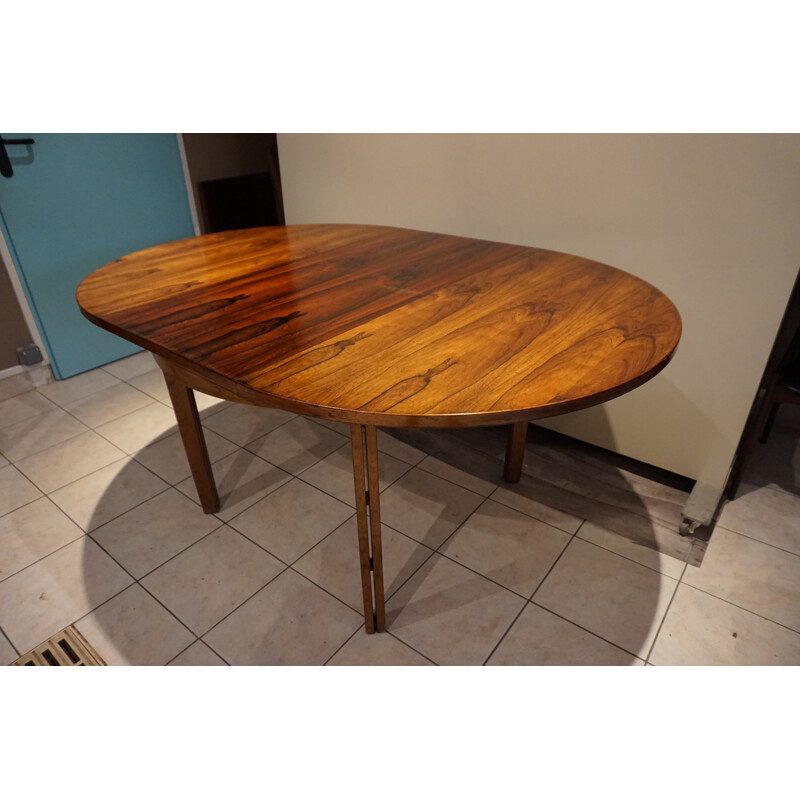 Vintage scandinavian rosewood table from Rio - 1960s