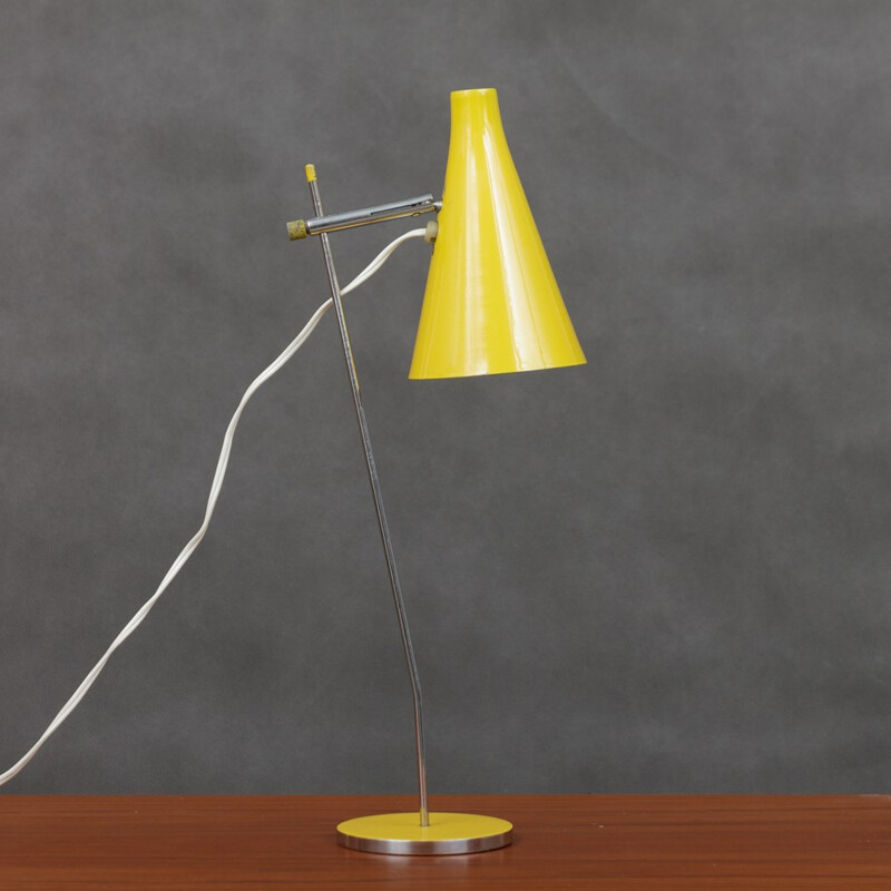 Vintage minimalist desk lamp by Josef Hurka for Lidokov - 1960s
