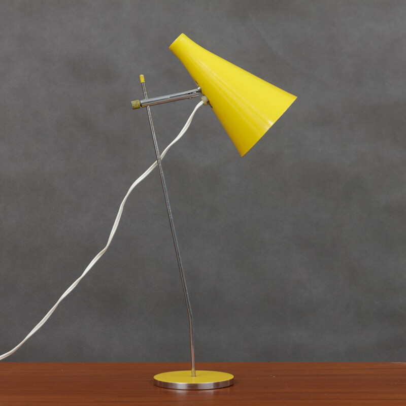 Vintage minimalist desk lamp by Josef Hurka for Lidokov - 1960s