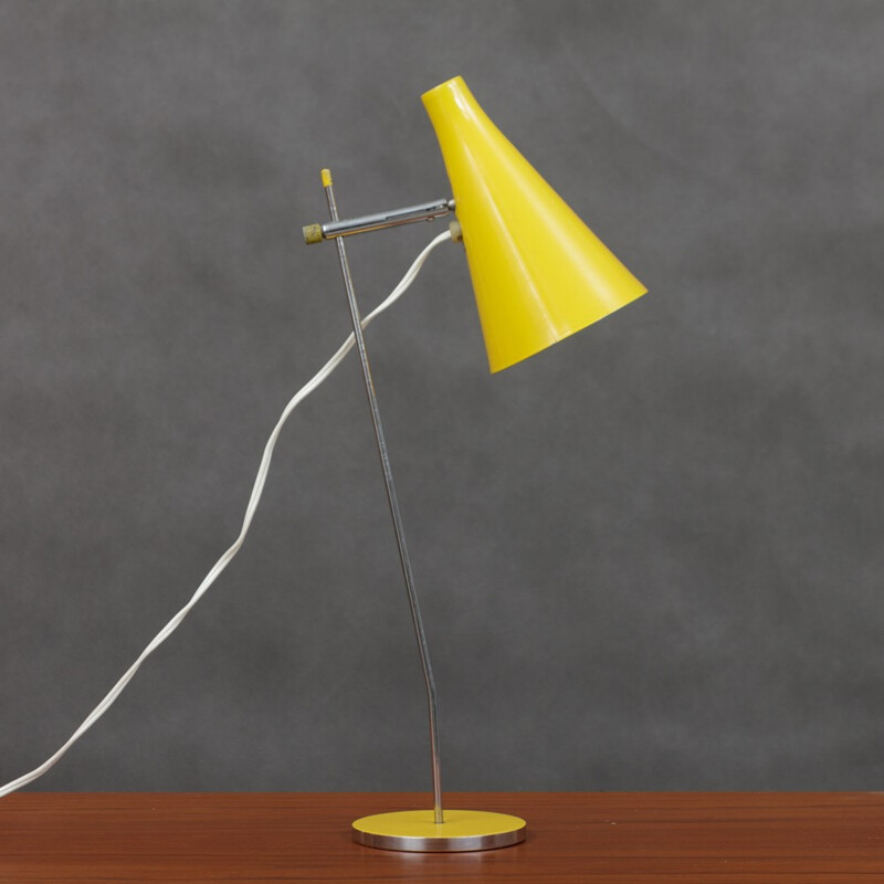 Vintage minimalist desk lamp by Josef Hurka for Lidokov - 1960s