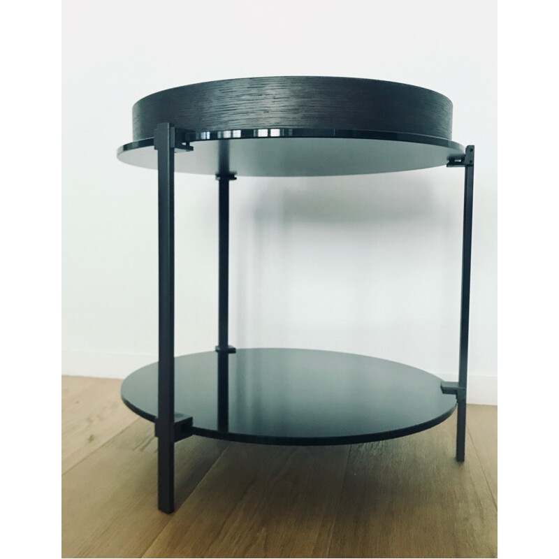 Vintage side table with removable wooden top of the Pioneer series by Peter Ghyczy - 2000