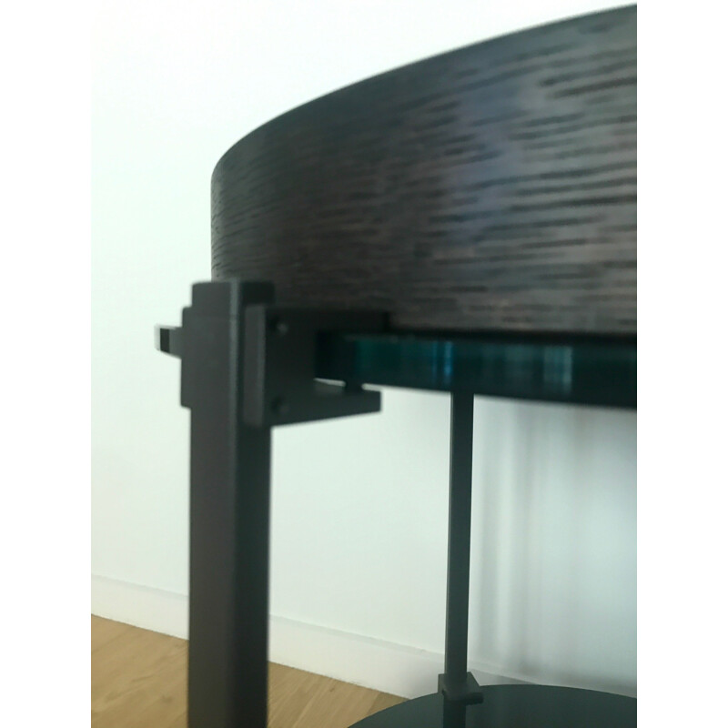 Table d'appoint avec plateau en bois amovible de la série Pioneer de Peter Ghyczy - 2000