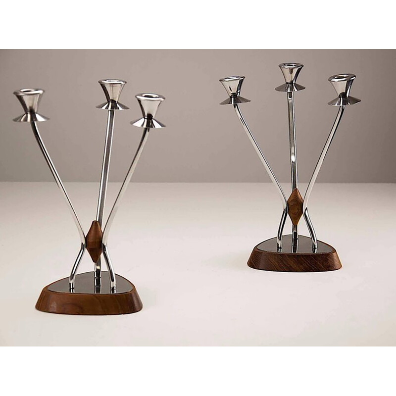 Pair of Candleholders by Carl Christiansen - 1960s
