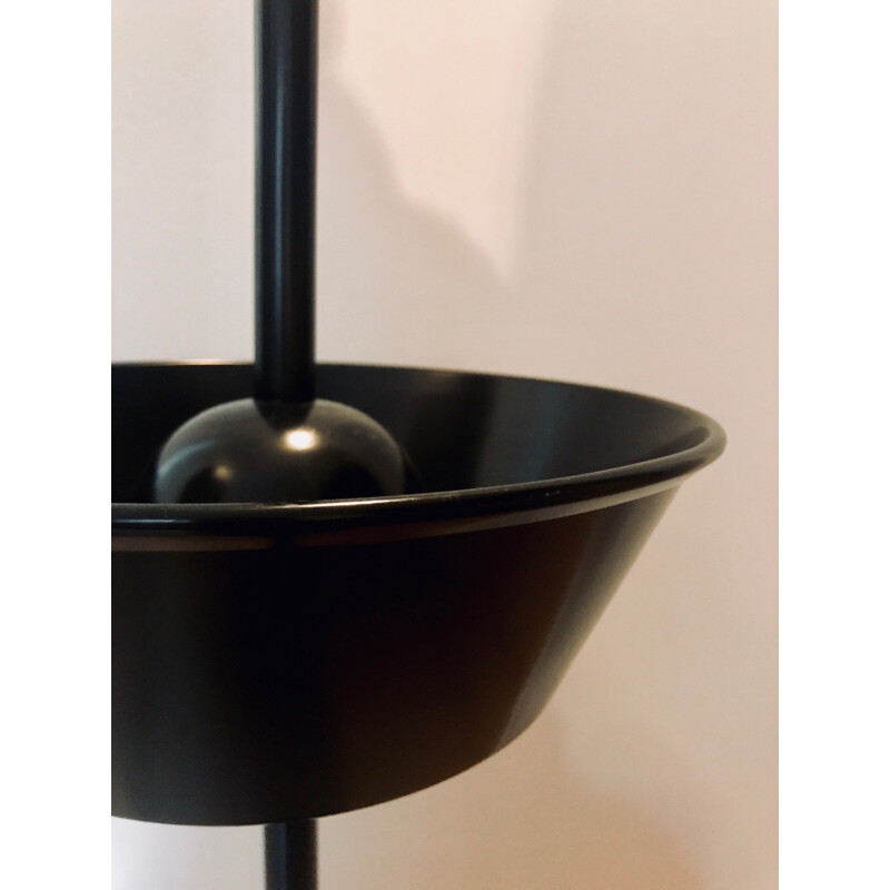 Black vintage ashtray "Servofumo" by Achille and Pier Giacomo Castiglioni for Zanotta - 1961
