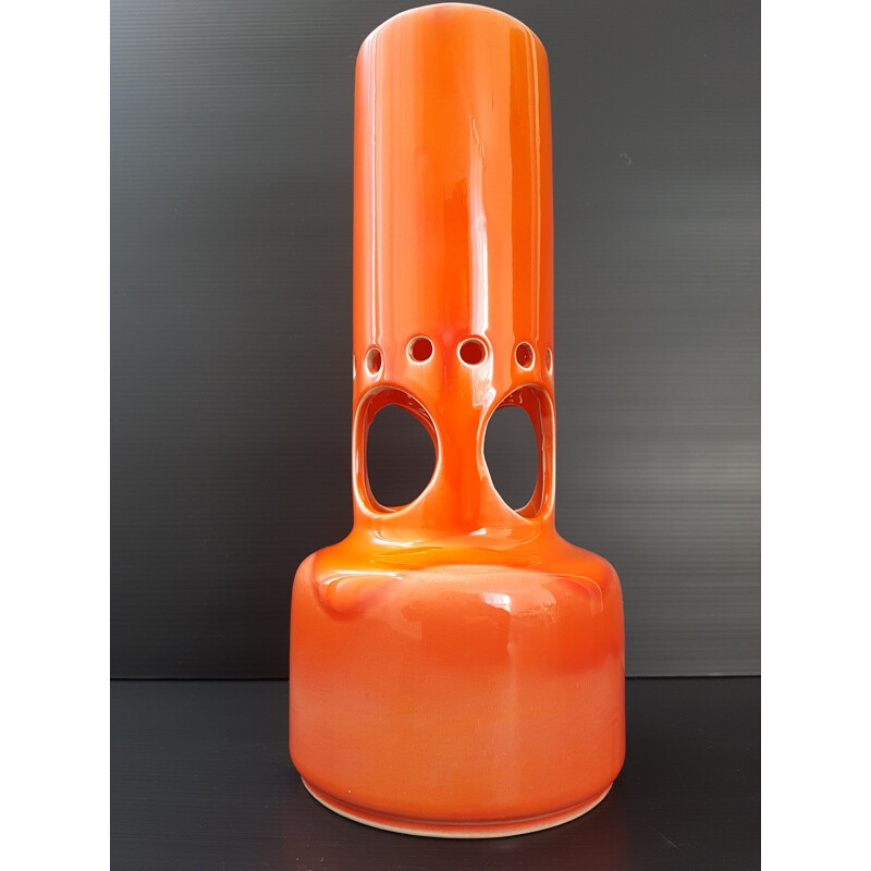 Vintage orange vase from "le Marais" - 1970s