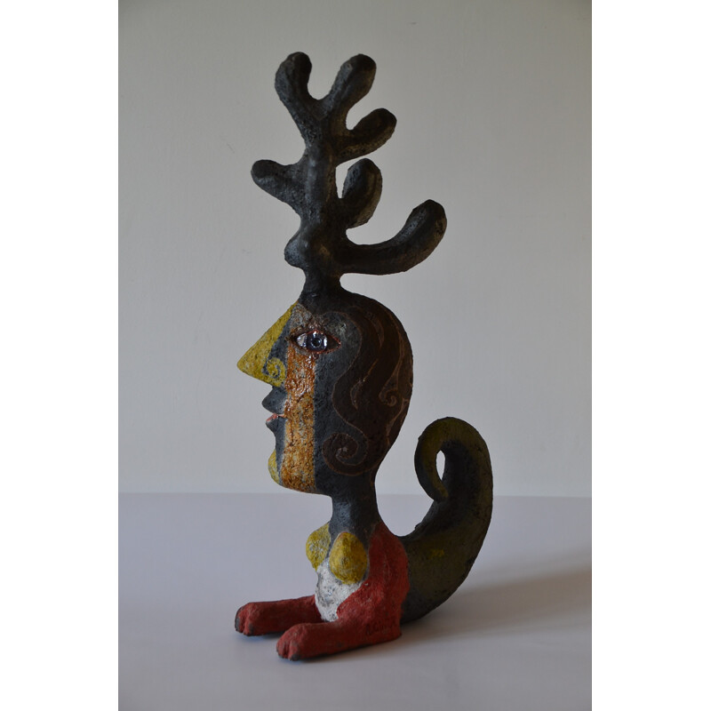 Vintage french sculpture by Roger CAPRON - 1980s