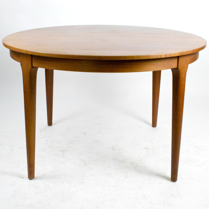 Danish Modern Circular Teak Dining Table by Frem Rojle - 1960s