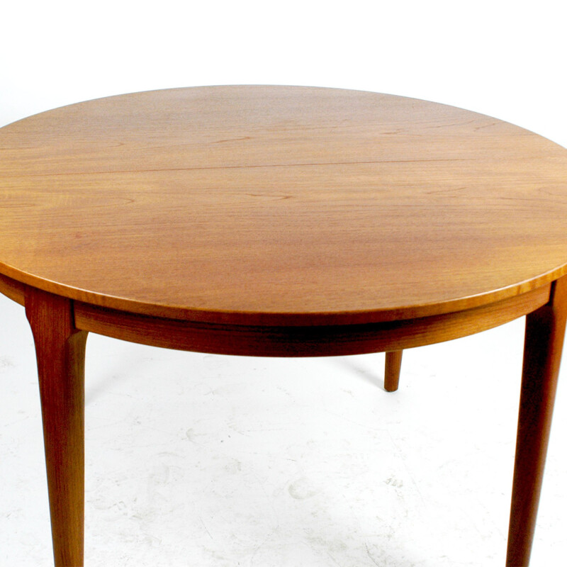 Danish Modern Circular Teak Dining Table by Frem Rojle - 1960s