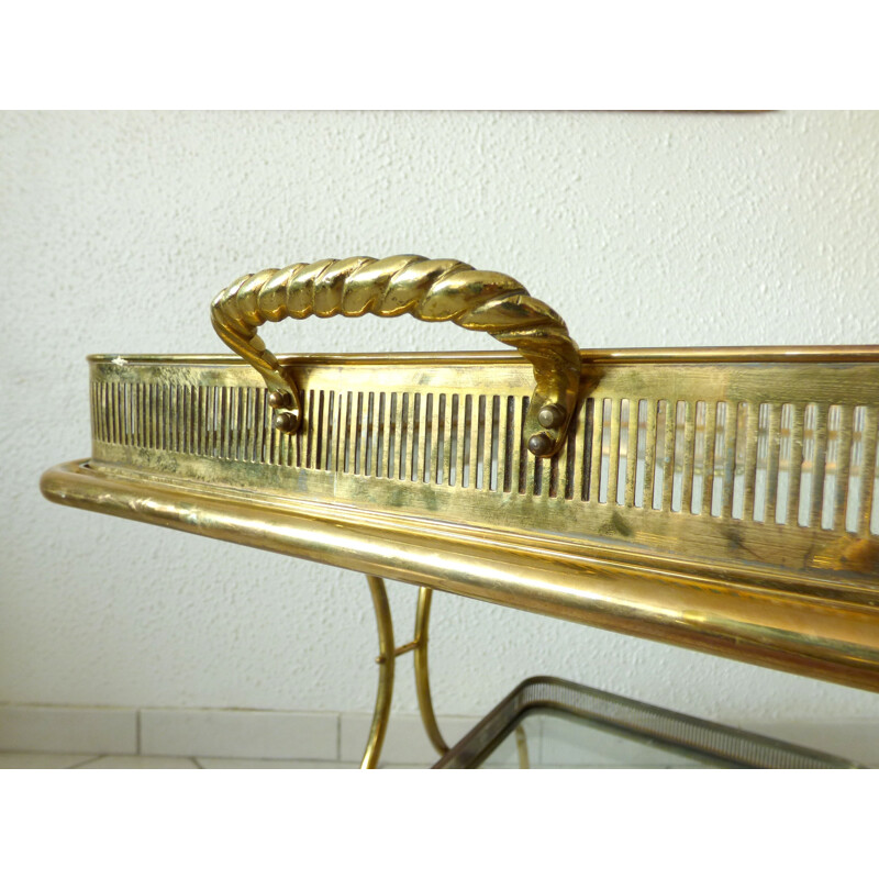 Mid-century Golden serving cart table - 1950s