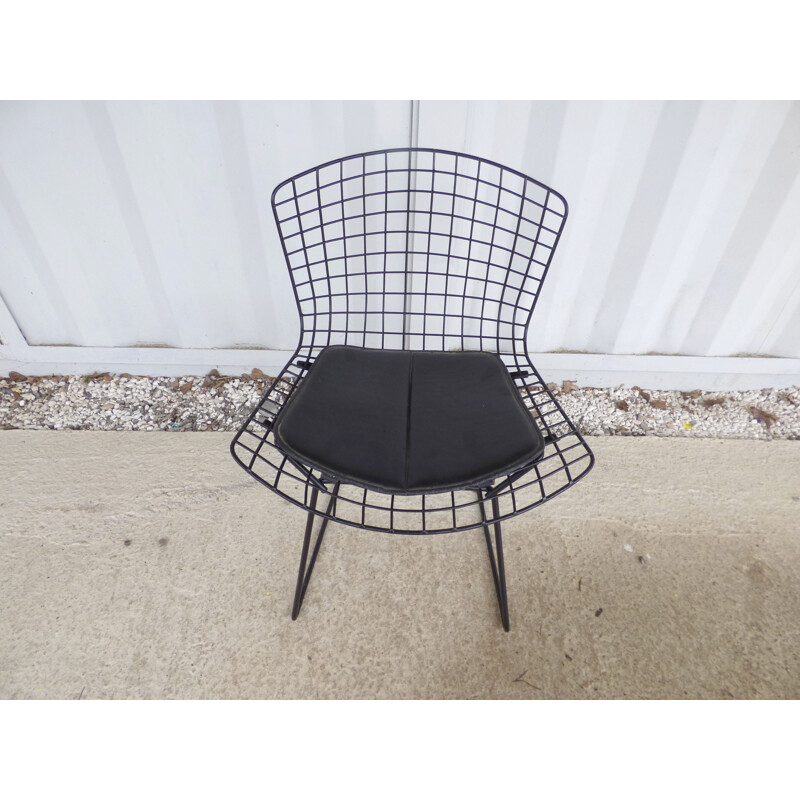 Black bertoia chair for knoll international - 1960s