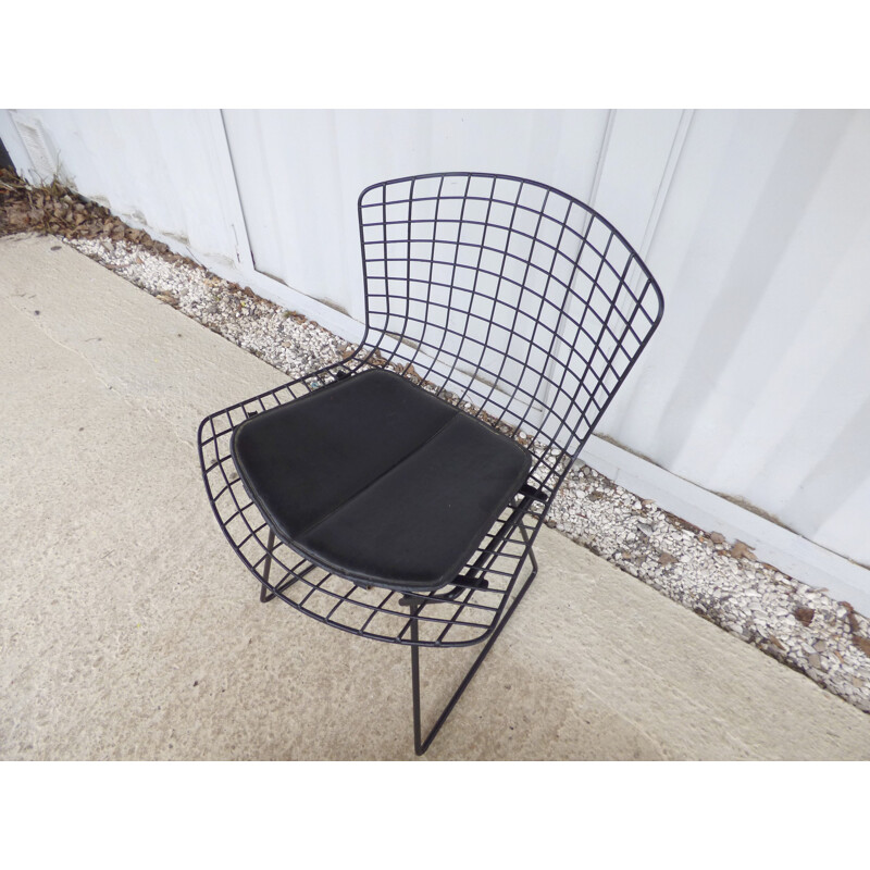 Black bertoia chair for knoll international - 1960s
