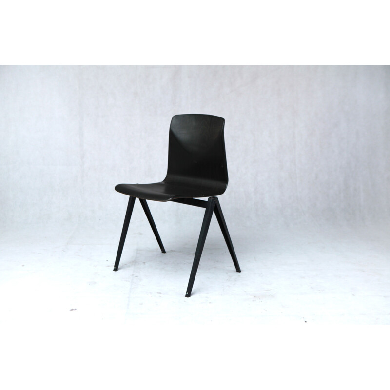 Vintage Galvanitas "S22" ebony black chair - 1970s