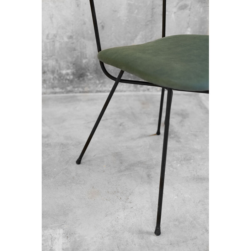 Set of 6 Italian vintage velvet chairs - 1960s