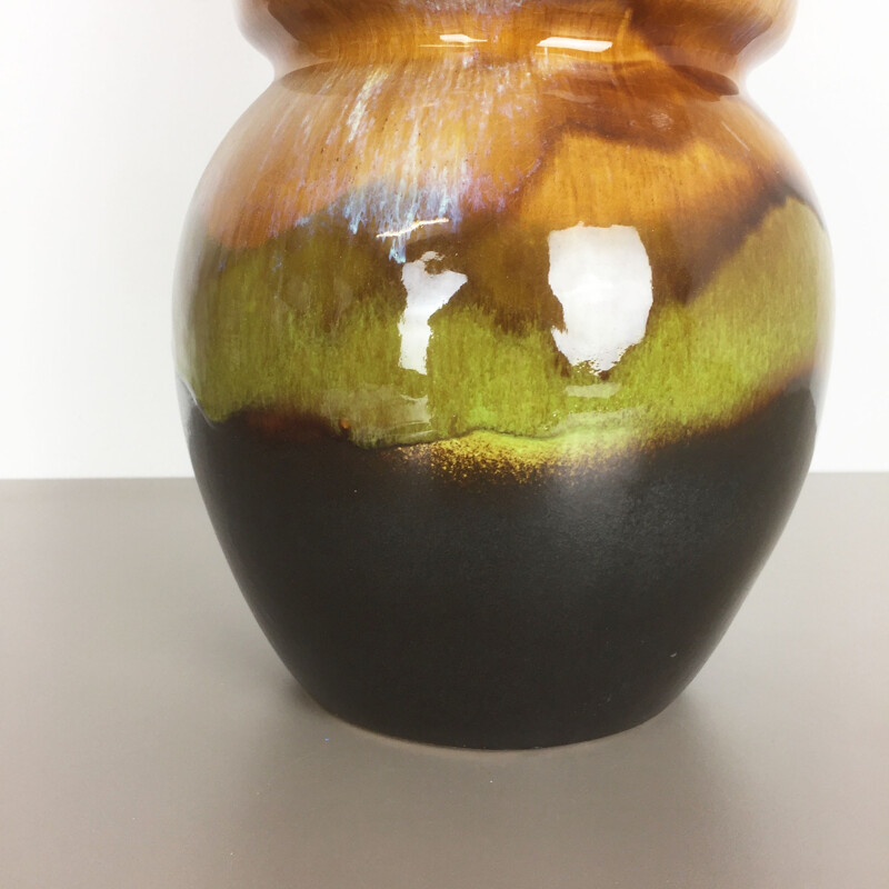 Vase vintage en céramique par Scheurich, Allemagne 1970