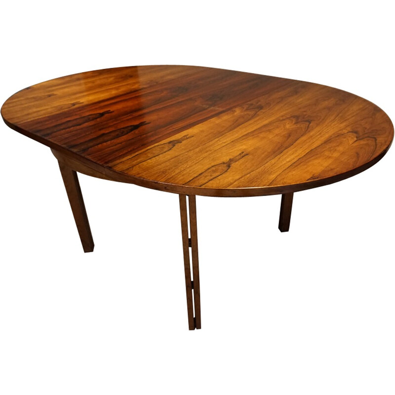 Table scandinave vintage en palissandre de Rio - 1960