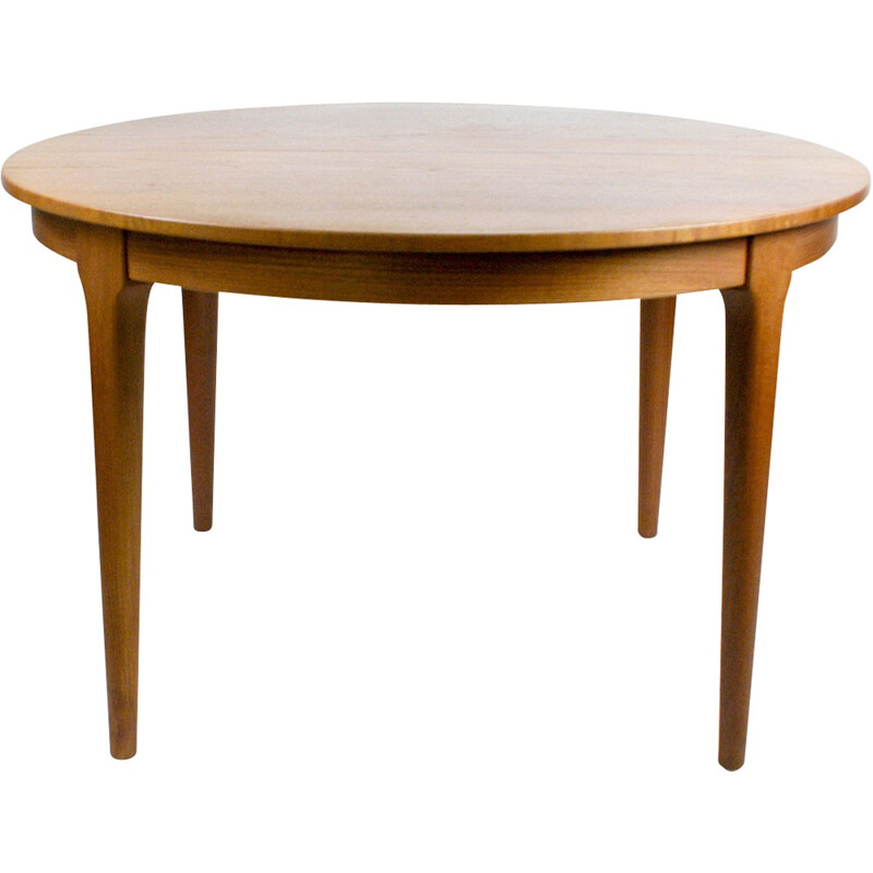 Danish Modern Circular Teak Dining Table by Frem Rojle - 1960s