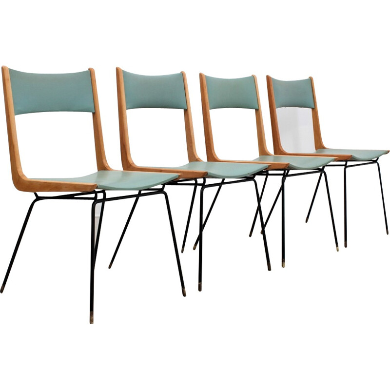 Chaises à repas vintage par Carlo De Carli - 1950