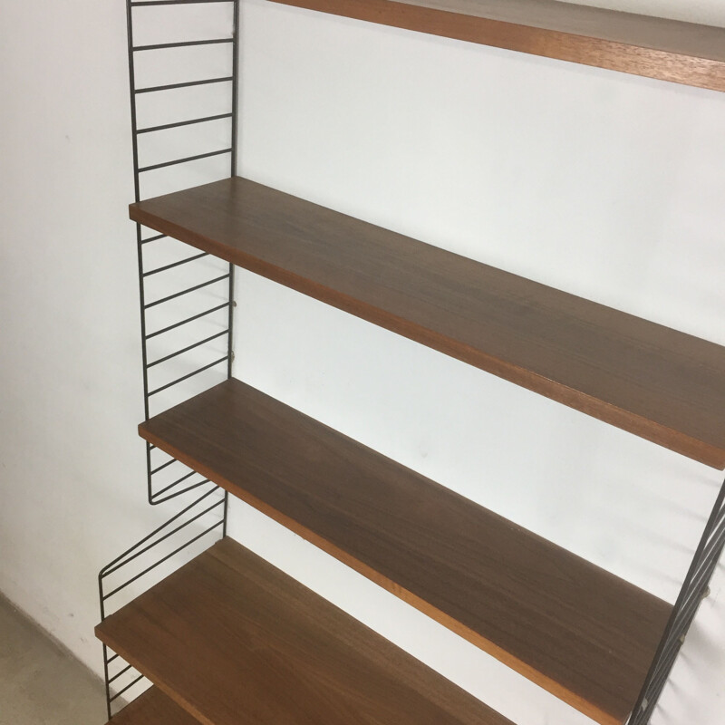 Vintage walnut shelves by Kajsa & Nils Strinning for String - 1960s